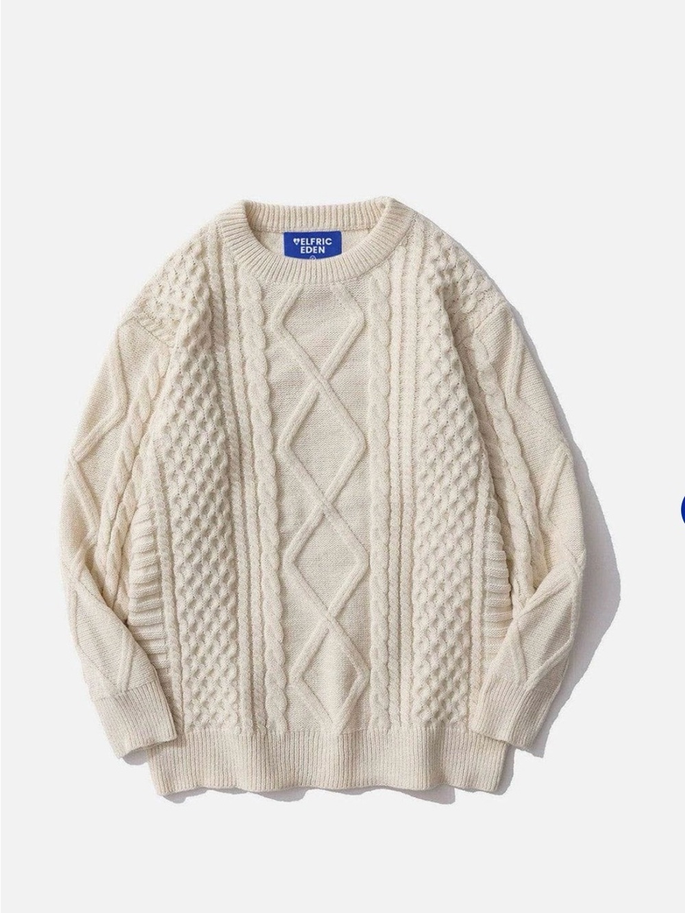 Aelfric Eden Cream Cable Knit Sweater